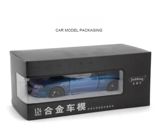 1:24 Alloy Nissan GTR R34 Diecast Car Model - Image 6