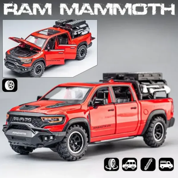 1:32 Dodge RAM Mammoth Pickup Toy Model - Image 7