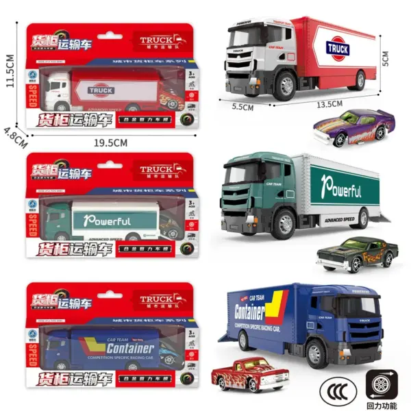 1:64 Alloy Double-Layer Container Truck Model - Image 6