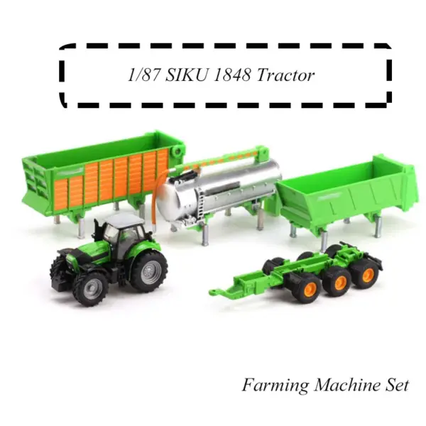 1/87 SIKU 1848 Tractor Farming Model Set