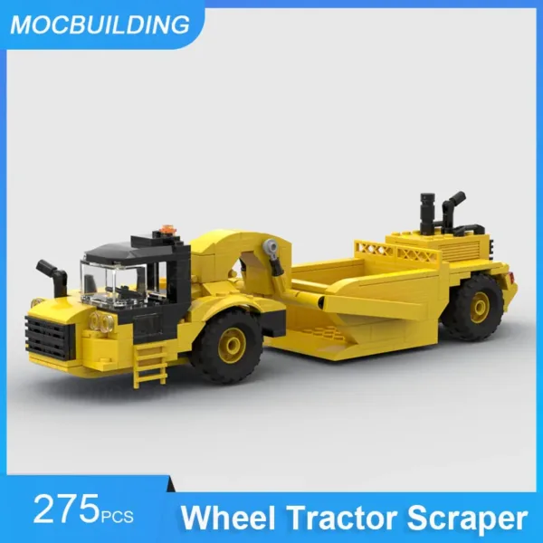 MOC 275PCS Wheel Tractor Scraper Building Set