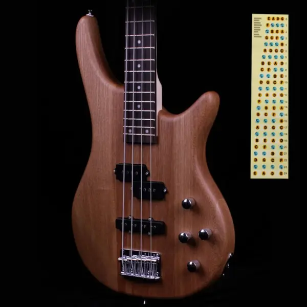 Four Strings Bass Fretboard Scale Sticker