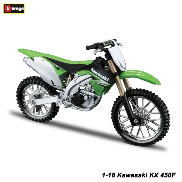 Bburago 1:18 Kawasaki KX 450F Motorcycle Model