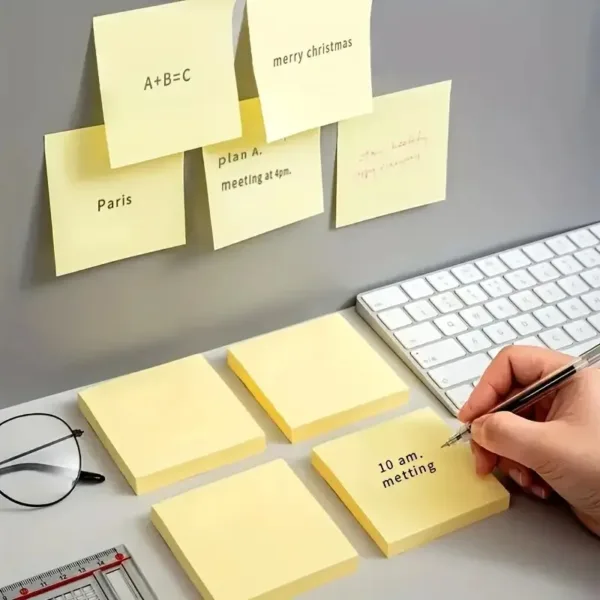 Bright Colored Sticky Note Memo Pads 100 Sheets - Image 3