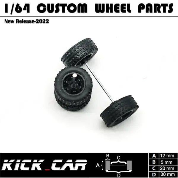 Diecast Car Wheels and Rubber Tires 1/64 - Image 8