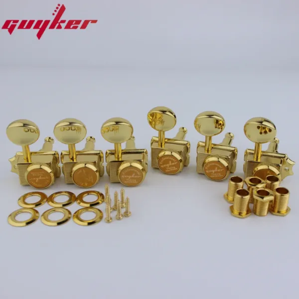 Gold Electric Guitar Tuning Pegs Set of Six - Image 2