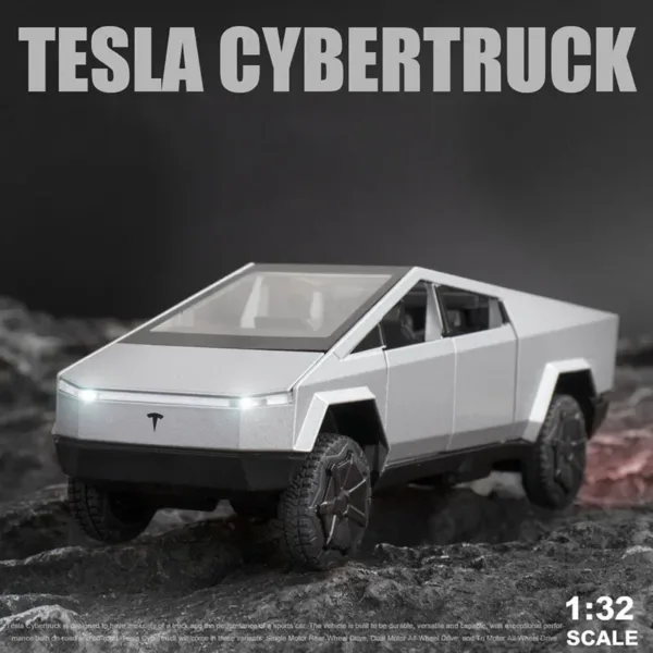 1:32 Diecast Tesla Cybertruck Alloy Model - Image 3