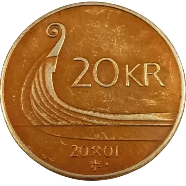 20 Kroner Norway Coin Replica - Harald V Design - Image 4
