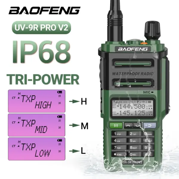 Baofeng UV-9R Pro V2 Waterproof Walkie Talkie - Image 2