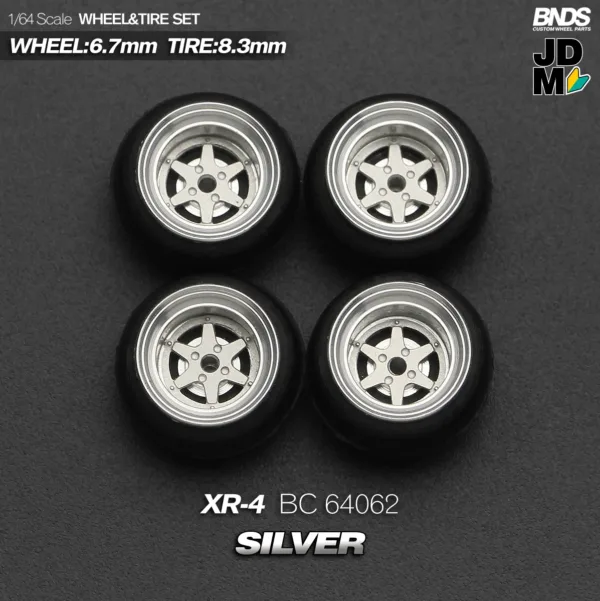 1/64 Scale Alloy Wheel and Tire Set 4pcs - Image 42