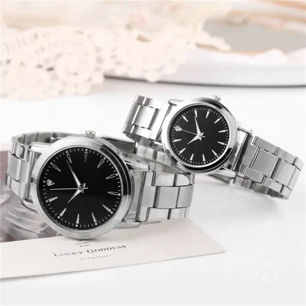 Couple's Quartz Watches Set - 2PCS Fashion - Image 2