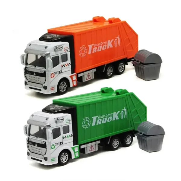 Diecast Mini Garbage Truck Toy for Kids - Image 3