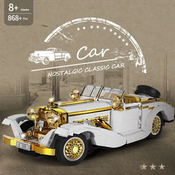 Classic Retro Car Building Block Model Toy - Image 3