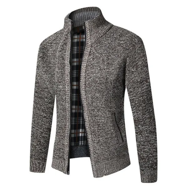 Men's Cozy Thick Fleece Cardigan Jacket - Image 2