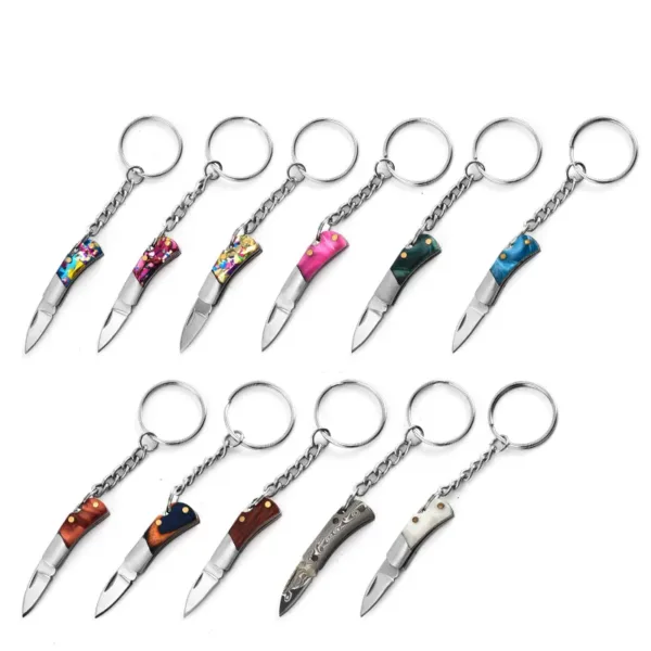 Mini Folding Knife Keychain with Sharp Blade