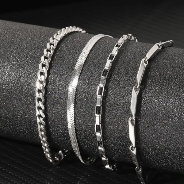 Bohemian Style Stainless Steel Bracelets Set - Image 4