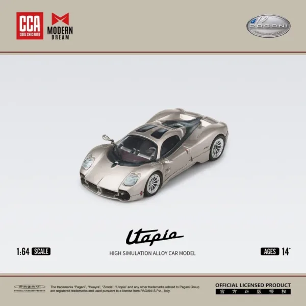 1/64 Pagani Utopia Diecast Metal Car Model - Image 6