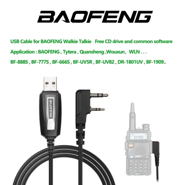 Baofeng USB Programming Cable for Walkie Talkies