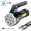 Rechargeable 7 LED COB Flashlight S-141