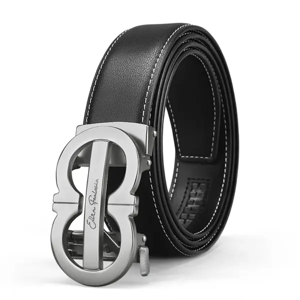 Men's Genuine Leather Automatic Buckle Belt - Image 8