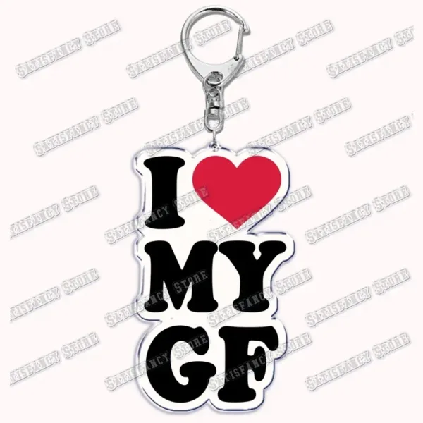 Silver Keychain with Heartfelt Letter Design - Image 47