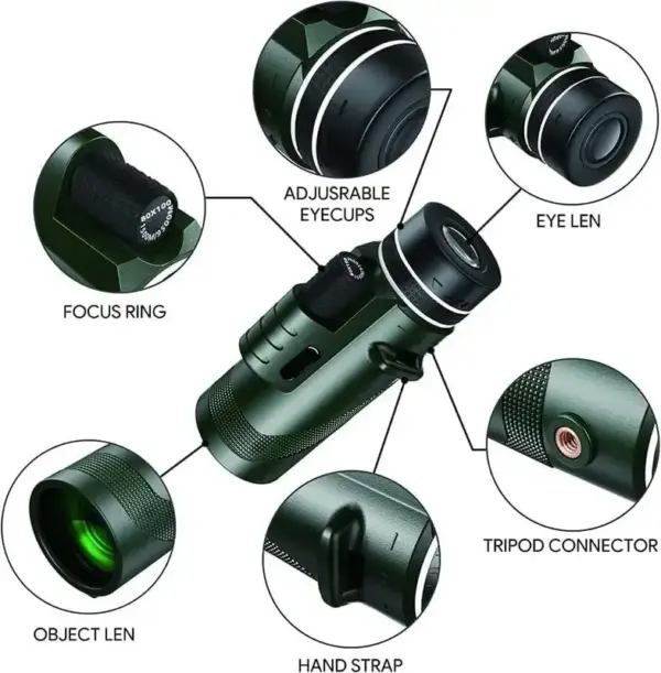 80x100 HD Monocular with BAK4 Prism - Image 2