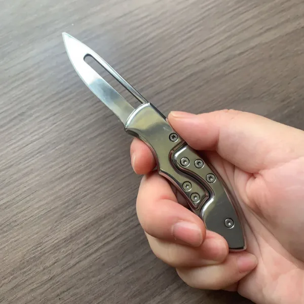 Compact Stainless Steel Folding Knife 14cm - Image 2