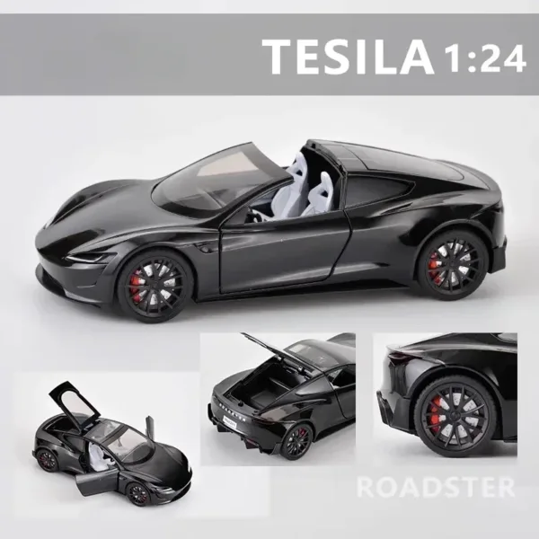 1:24 Scale Tesla Roadster Diecast Model Car - Image 2