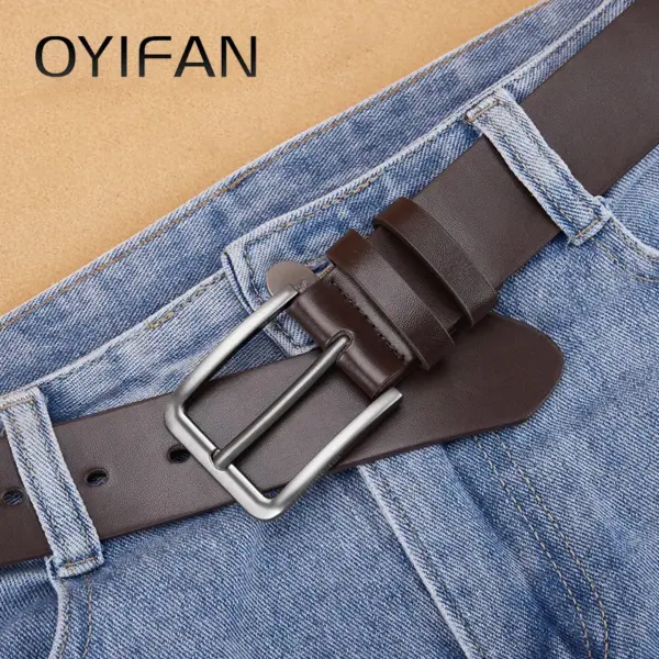 Men's Casual PU Leather Square Buckle Belt