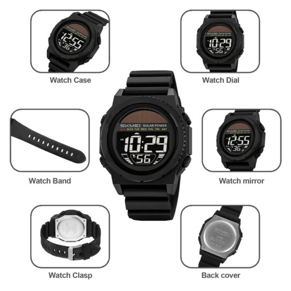 Solar Digital Sports Watch for Men - Image 4