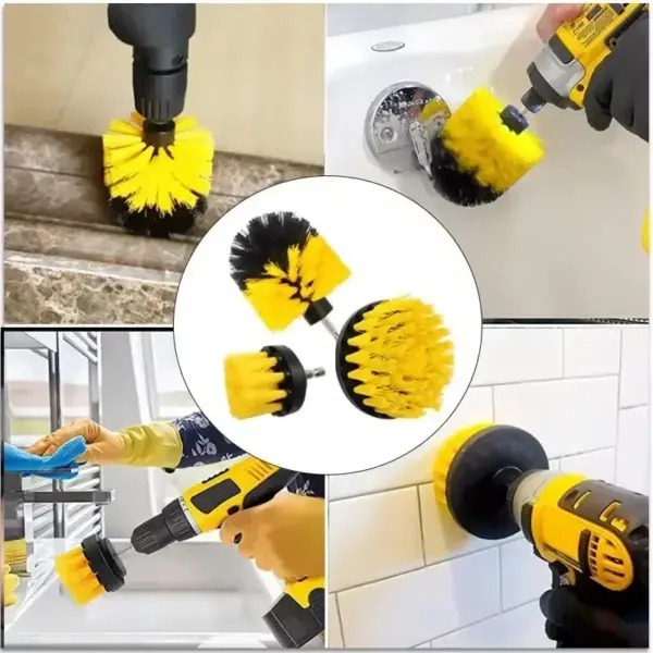 Electric Drill Brush Cleaning Kit for Various Surfaces - Image 4