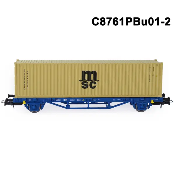 HO Scale Flat Car with 20ft and 40ft Containers - Image 15