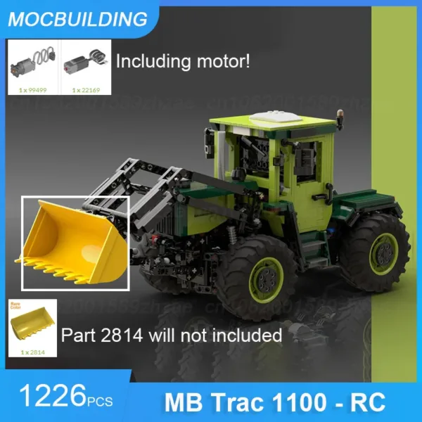 1:17 Scale Grain Cart and MB Trac 1100 Set - Image 4