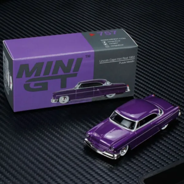 1/64 Scale Purple Lincoln Capri Hot Rod Model