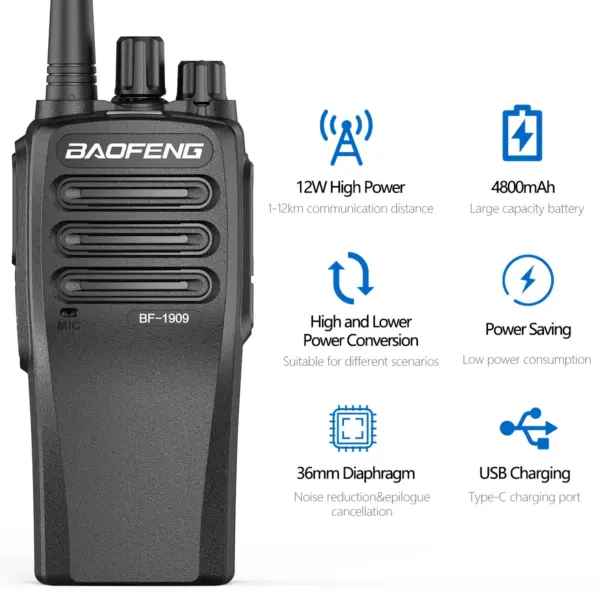 BaoFeng BF-1909 High Power Walkie Talkie - Image 3