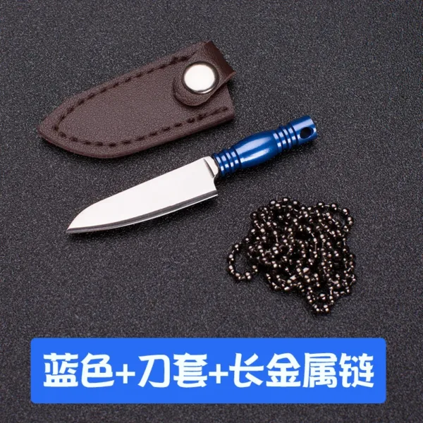Mini Folding Damascus Design Keychain Knife - Image 17