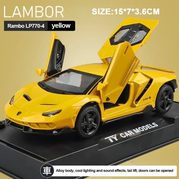 1:32 Lambor LP770 Alloy Diecast Toy Car - Image 10