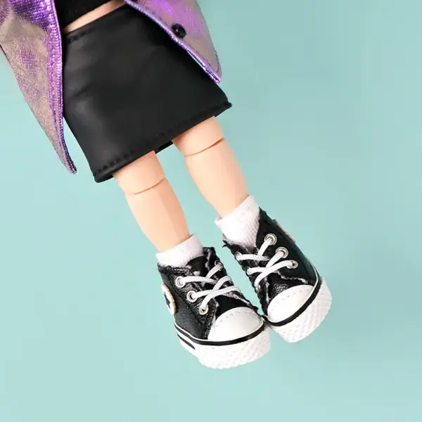 1:12 Dollhouse High Top Canvas Shoes - Image 5