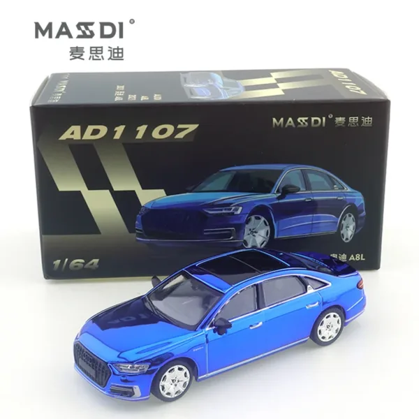 1/64 Audi A8L Blue Diecast Model Car