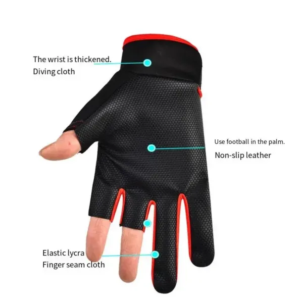 Exposed Finger Fishing Gloves for Outdoor Sports - Image 5