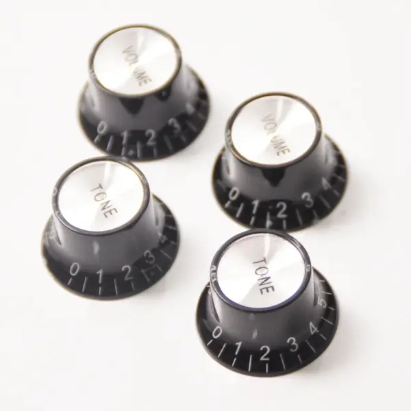 4Pcs Black Aluminium Control Knobs for Guitar - Image 3