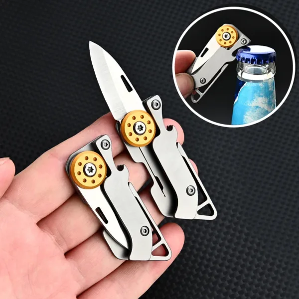 D2 Stainless Steel Folding Knife EDC Multi-Tool