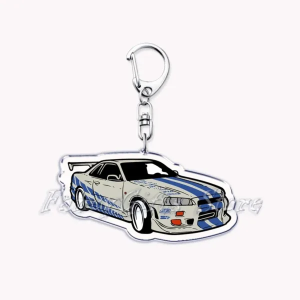 Classic Japanese Racing Cars Keychain Pendant - Image 6