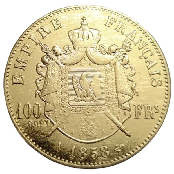 1858 France 100 Francs Napoleon III Coin