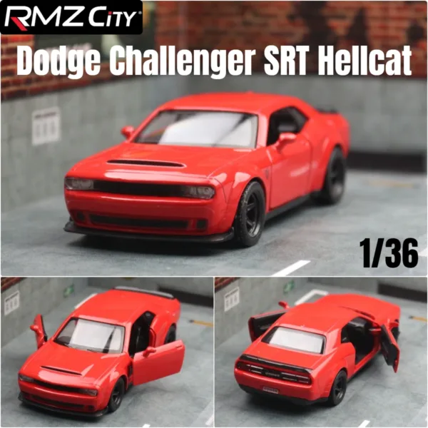 1/36 Dodge Challenger SRT Hellcat Diecast Car - Image 10