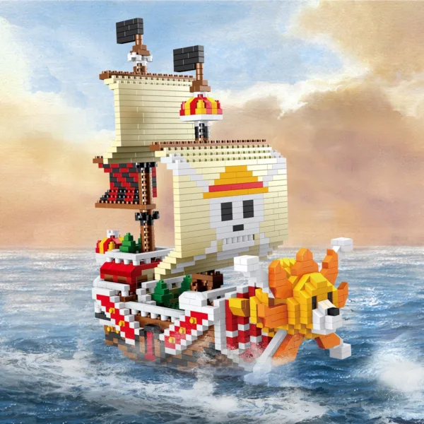 Ocean Pirate Ship 3D Model Building Blocks - Image 2