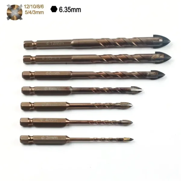 Carbide Tile Drill Bit Set 3-12mm