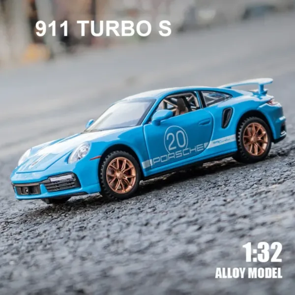 1:32 Porsche 911 Turbo S Diecast Car Model - Image 2