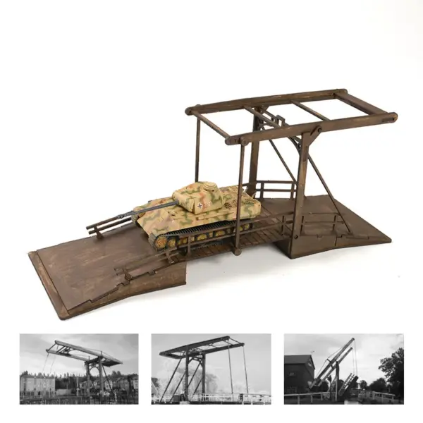 1/72 Wooden WWII Suspension Bridge Model Kit - Image 2