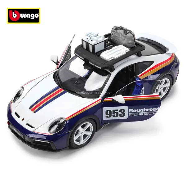 Bburago 1:24 Porsche 911 Dakar Model Car - Image 6